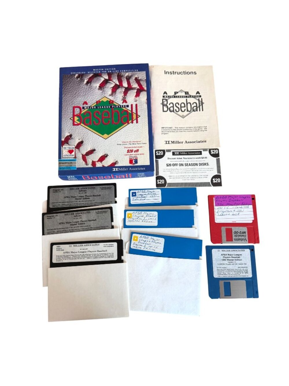 APBA Major League Players Baseball Master Edition PC Game 1992 Miller Associates